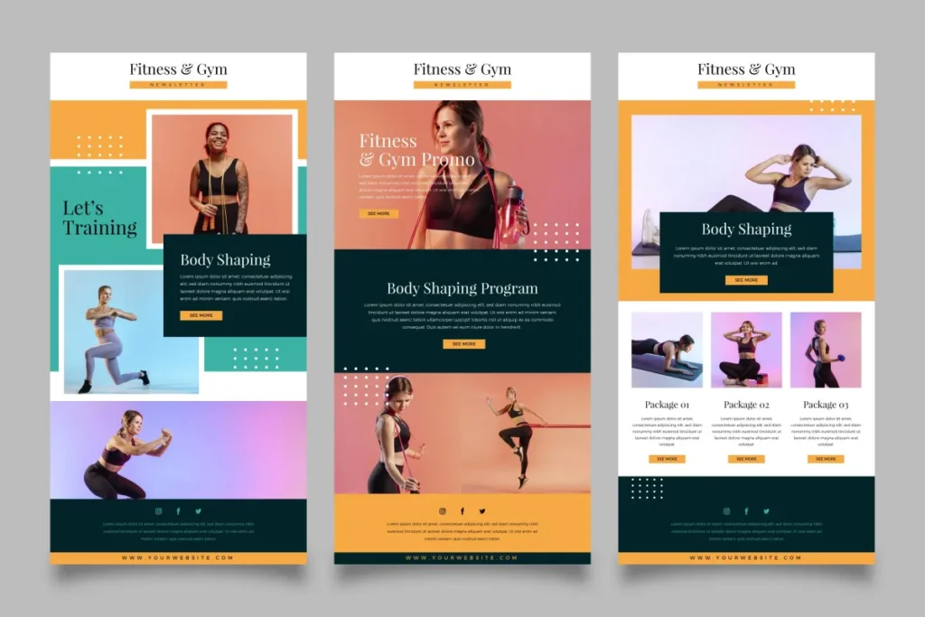 email newsletter template for fitness gym