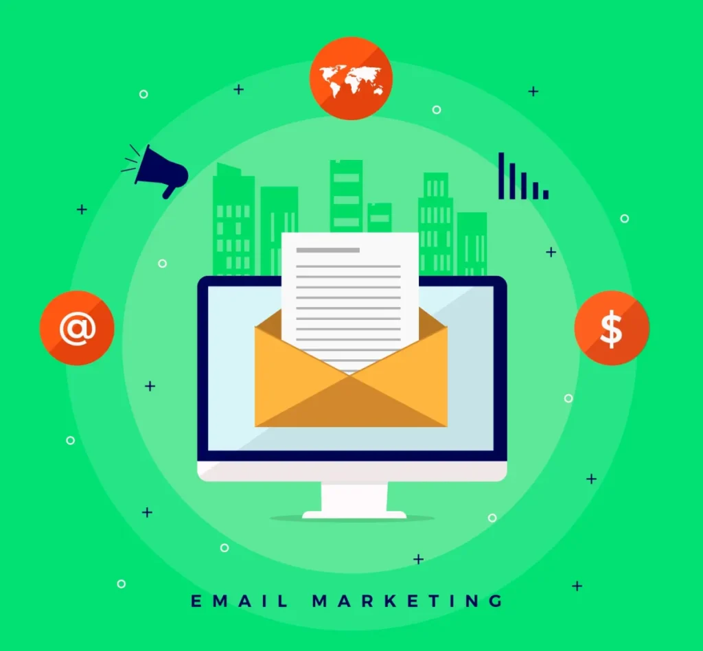 email marketing graphic about setting up your marketing platform